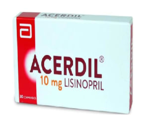 Acerdil 10 mg x 30 comp Lisinopril